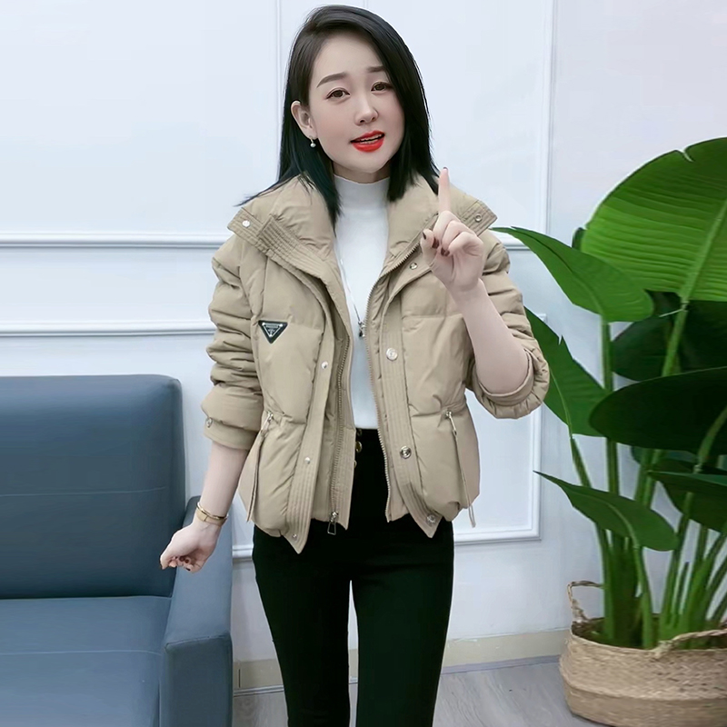 加厚保暖时尚立领棉服女短款2025冬装新款洋气显瘦假两件百搭外套