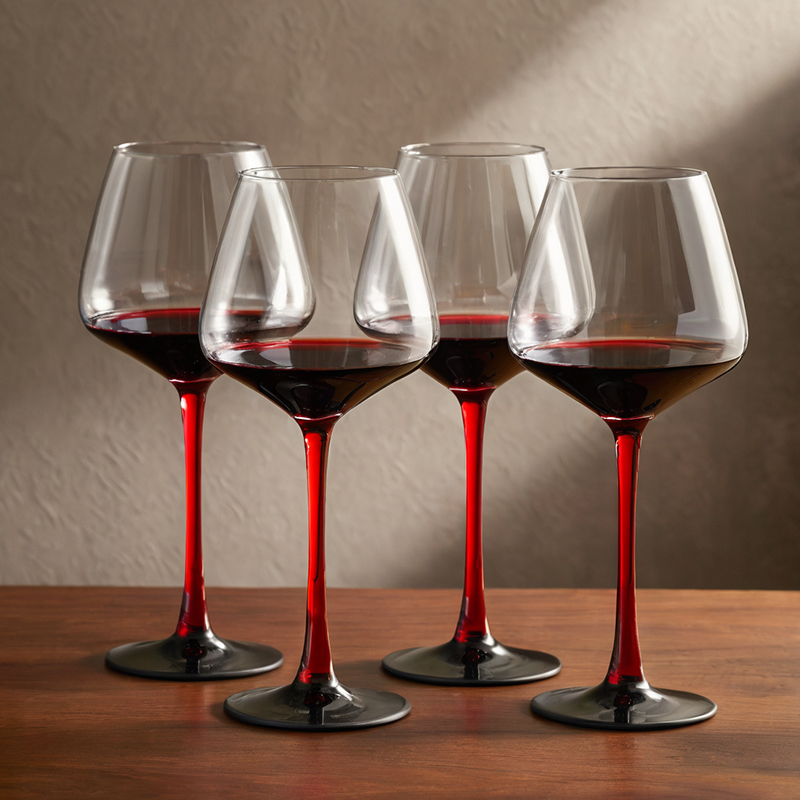 红酒杯勃艮第高脚杯子情侣家用大号大肚高档轻奢水晶玻璃葡萄酒杯