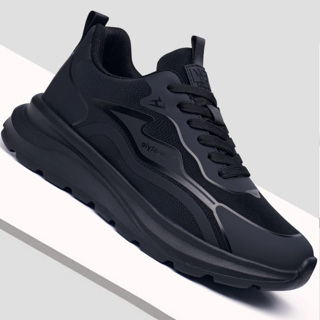 2025高品质男士秋冬皮面轻质时尚休闲鞋舒适轻便软底运动男鞋潮鞋