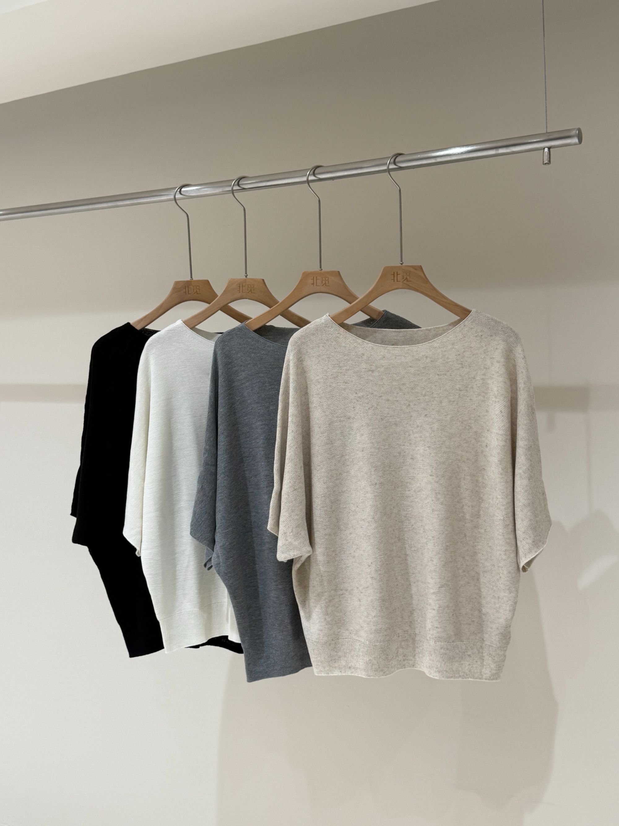 【北觅】天丝亚麻蝙蝠袖针织衫时尚百搭宽松慵懒感薄款