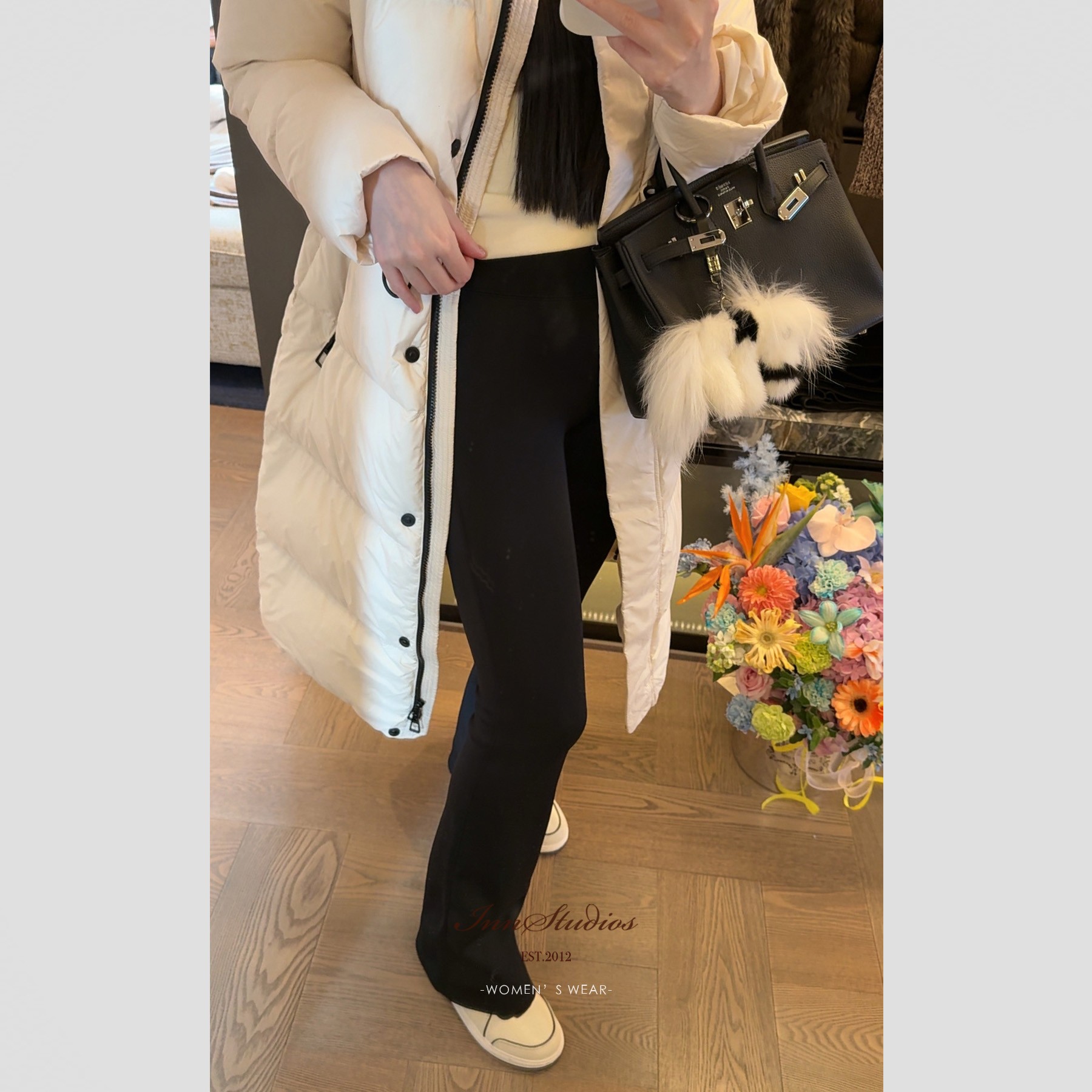 Innstudios 秋冬保暖加厚加绒微喇瑜伽裤