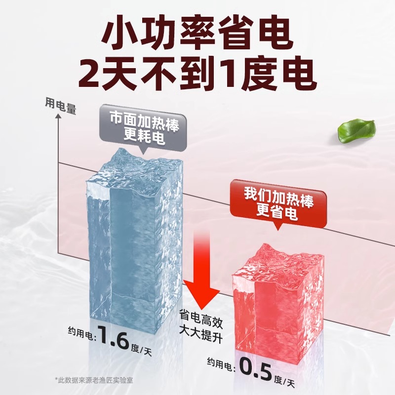 老渔匠鱼缸加热棒乌龟自动恒温加温棒迷你低水位控温加热器老鱼匠
