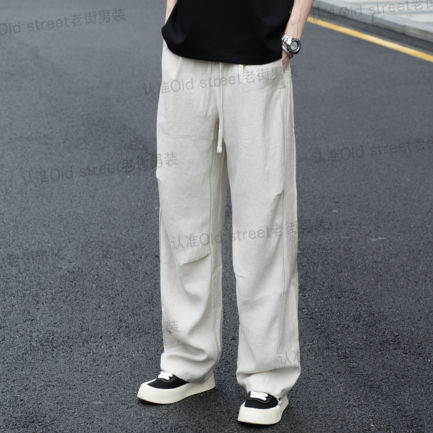 【Old Street】夏季透气超薄男士休闲裤男日系2025新款直筒宽松长裤