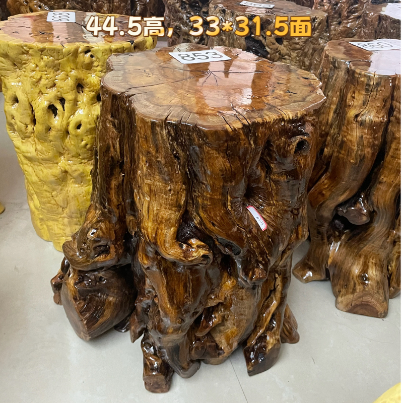 新郑大气枣木墩子陶瓷创意精美手工花架置物台定制链接40及45高