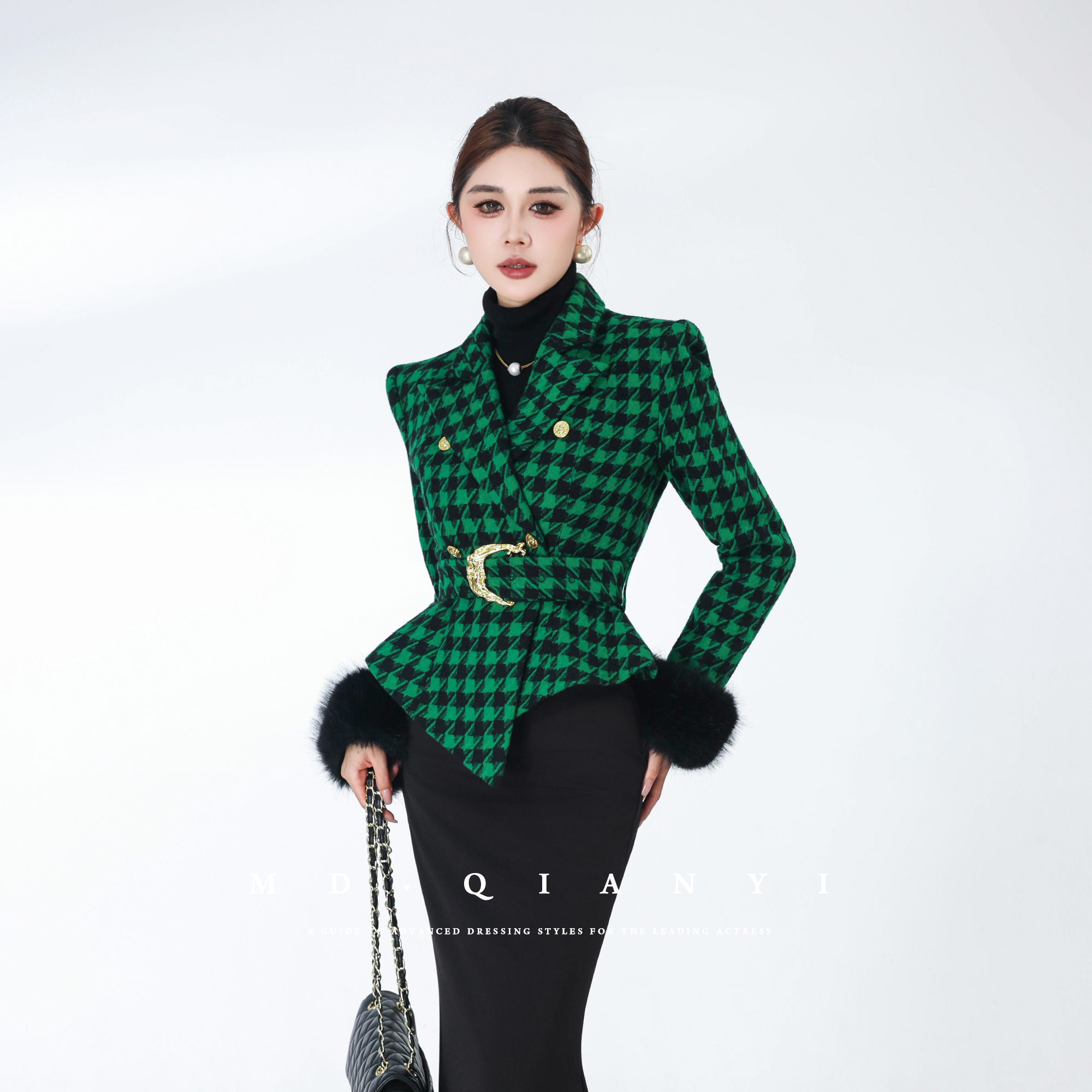 MD定制·杨千亿【菲林假日】2025冬款外套气质百搭修身复古名媛