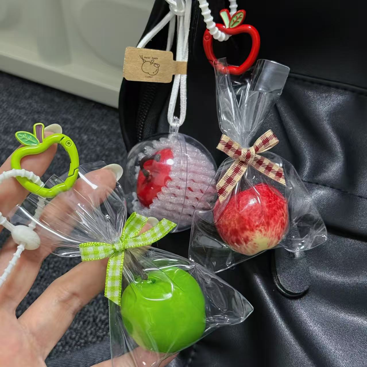 【公主】一颗苹果可爱挂件保护壳钥匙扣苹苹安安车挂送情侣惊喜礼物