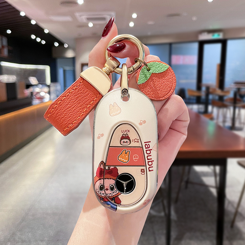 奔驰c260l钥匙套25款glc300l车e300l壳c200l扣glb220女glc260eqe