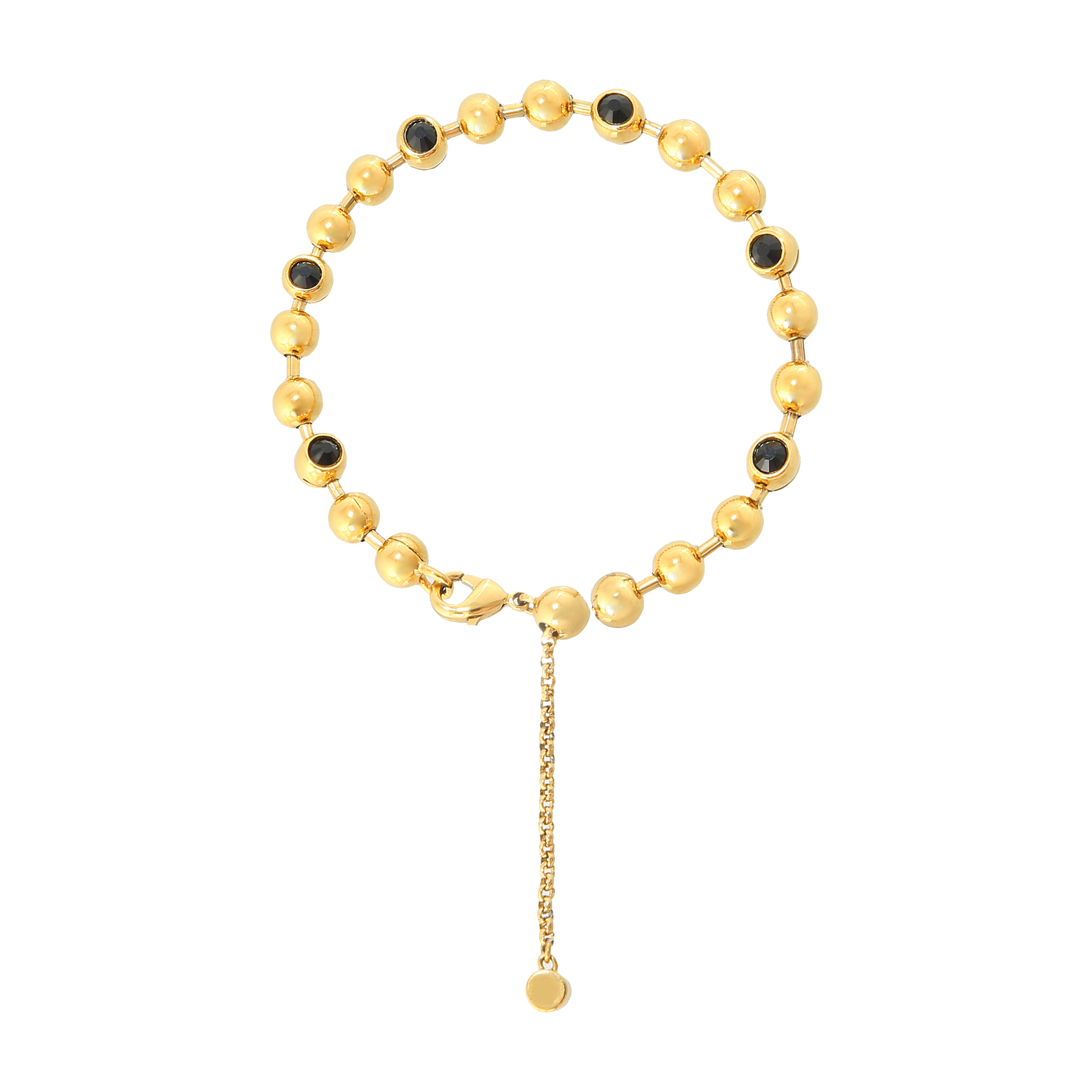 铜合金玻璃手链 她绽放复古风情侣款气质简约高级感手链手串