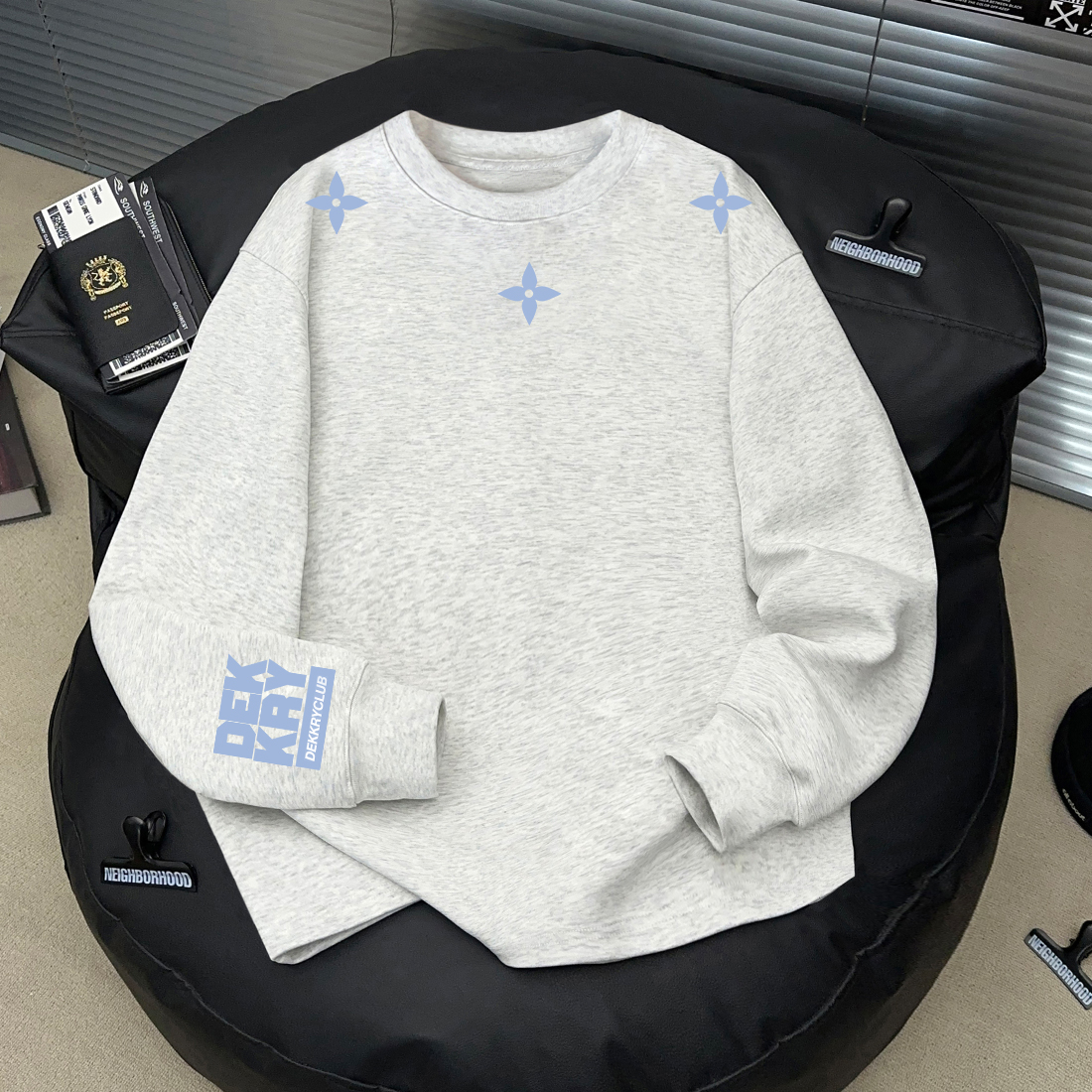 美式个性高街字母印花男女长袖T恤ins秋季100%纯棉休闲情侣上衣