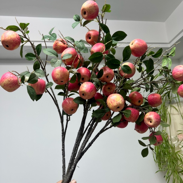 假花平安果树枝摆设干花