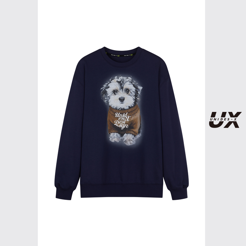 【UX】2025秋季新款【不焦虑·萌宠系列】潦草小狗卫衣