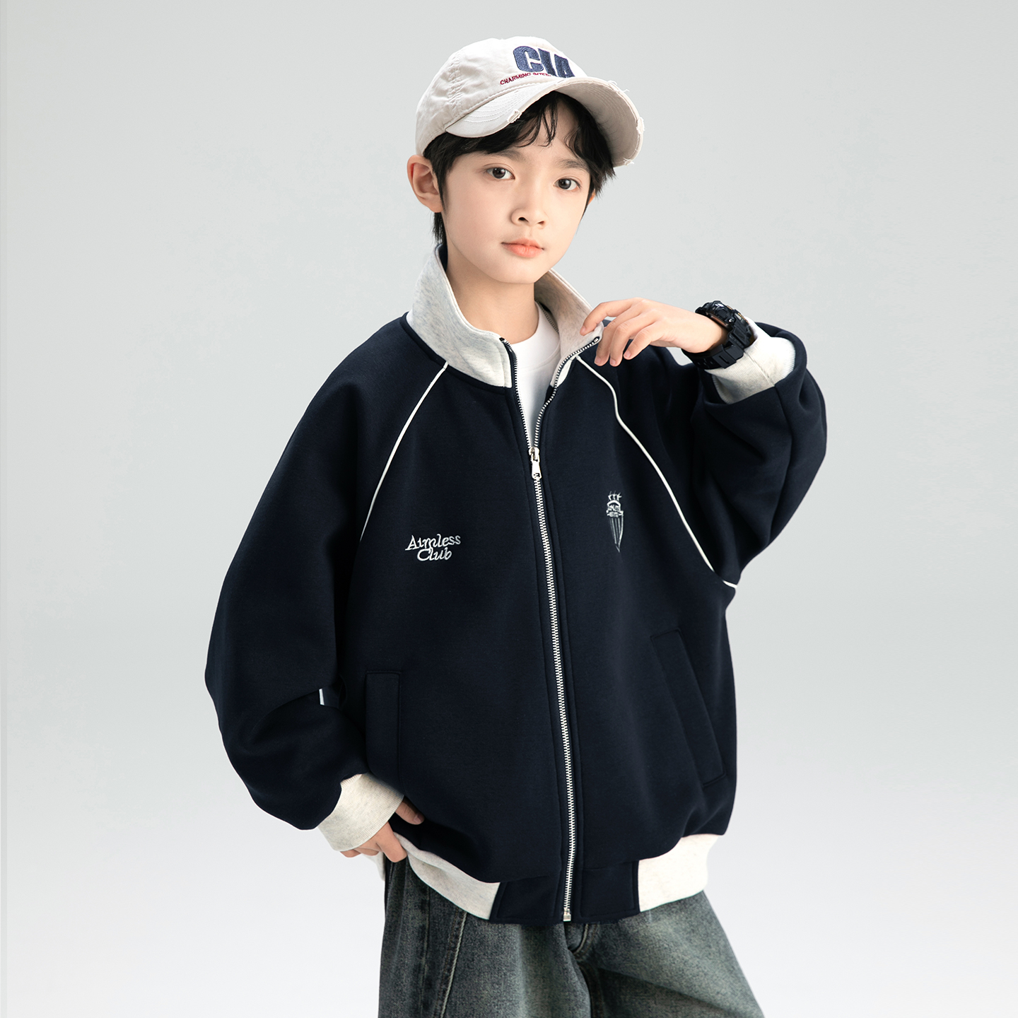 男童棒球服外套春秋款2025新款秋季大童上衣儿童秋装拉链开衫夹克