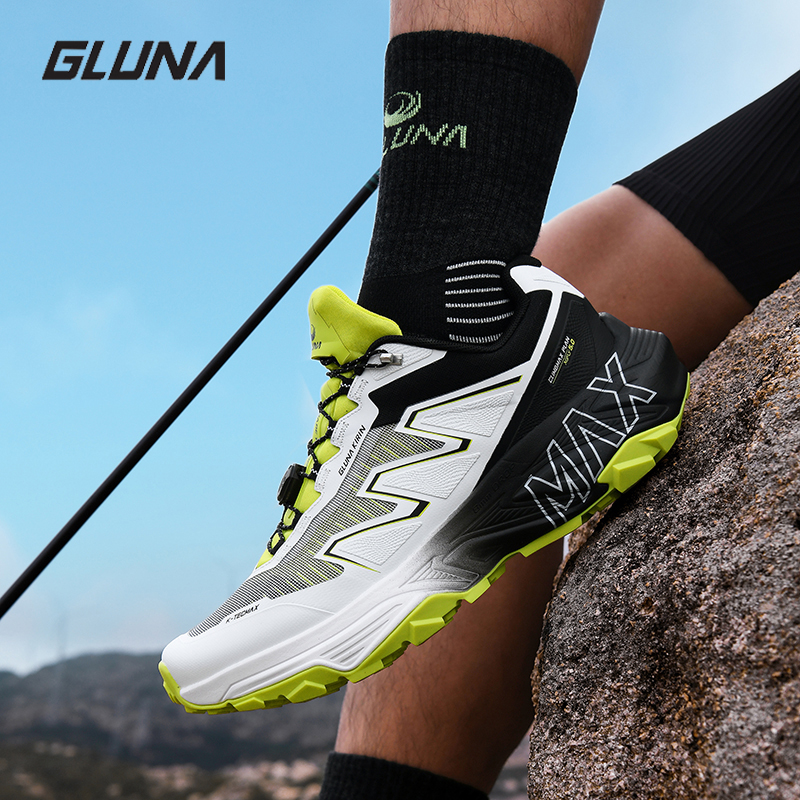 GLUNA【麒麟5.0MAX逐光】哥鲁纳越野跑鞋运动防滑轻男款徒步鞋