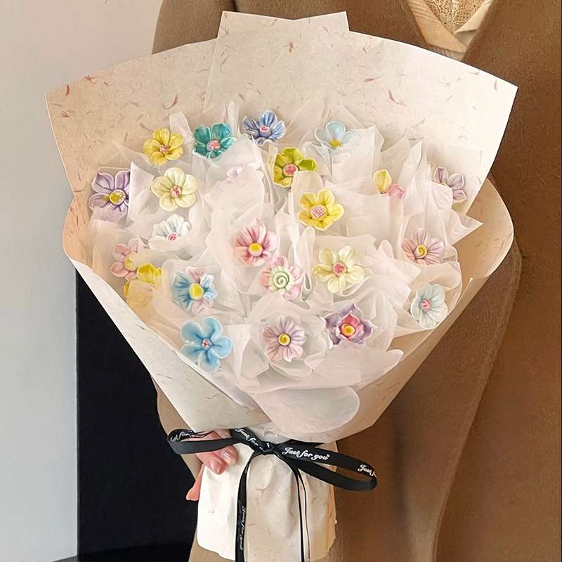 成品景德镇陶瓷花束礼物生日礼物女生送闺蜜创意圣诞节礼物送女友