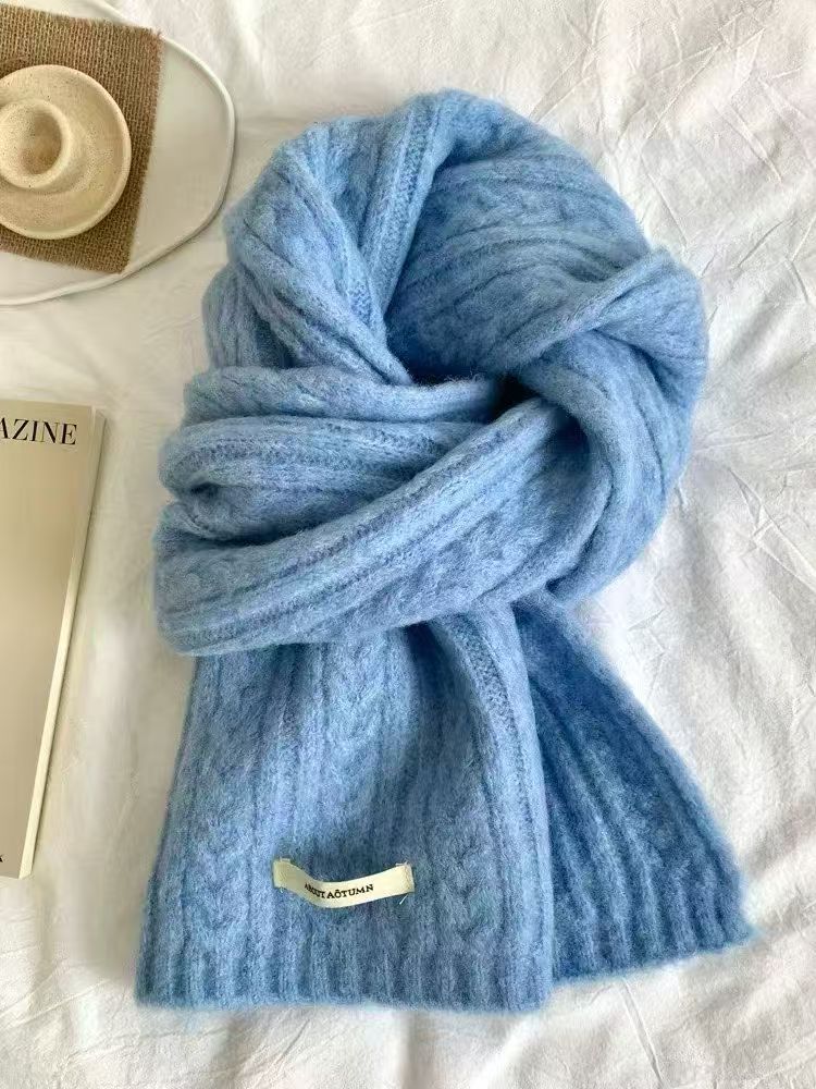 Apear∽2025新款羊毛混纺针织围巾女冬季