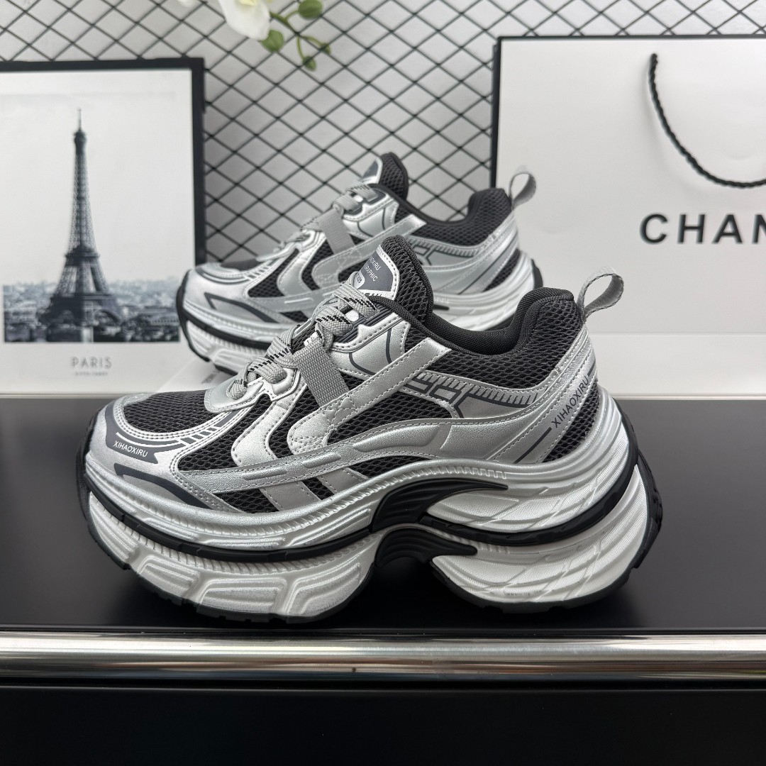 欧洲站厚底老爹鞋2025秋冬新款小个子增高7cm百搭加棉休闲女鞋潮