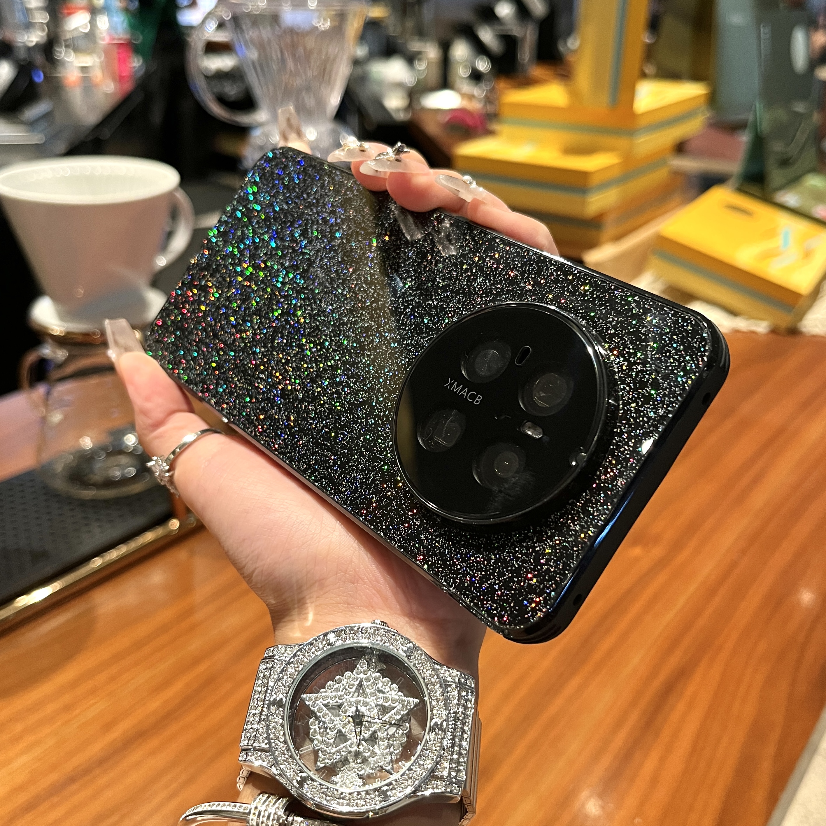 满天星闪粉华为手机壳适用Mate70/70pro高级感60pro带镜头膜防摔