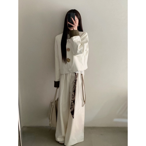 【赵小小&伦敦新贵】7625 秋季新款美式复古皮衣小众酷飒风休闲外套