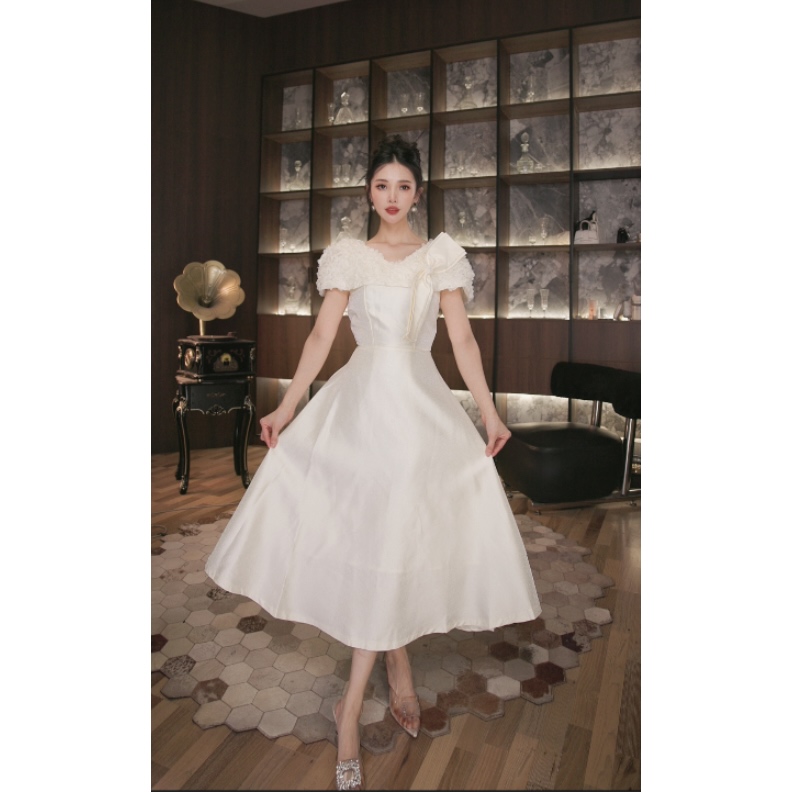 六爻定制 法式气质名媛显瘦优雅时尚连衣裙 9893