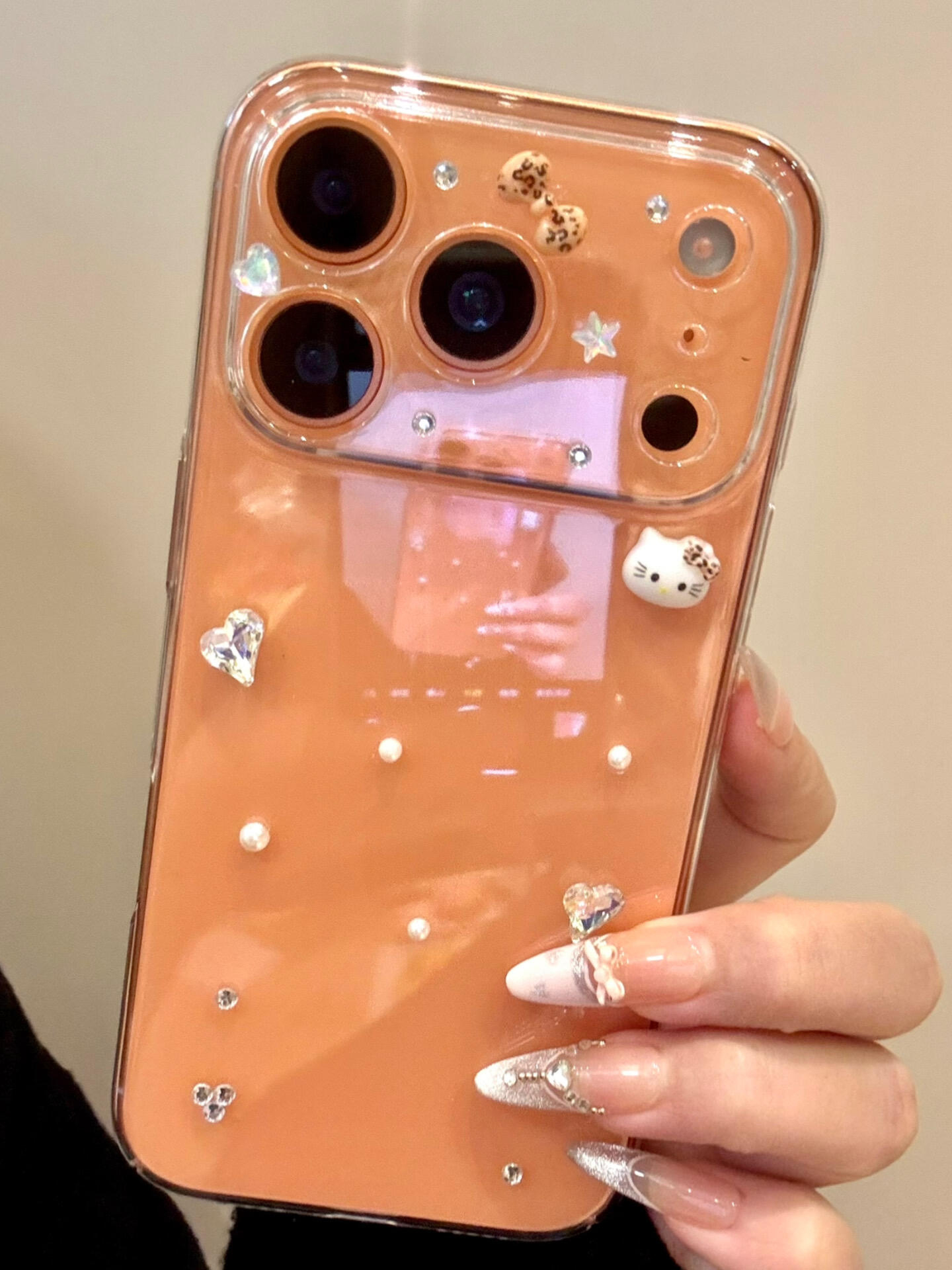 闪钻kitty适用iPhone17promax透明手机壳超好看苹果16pro网红同款