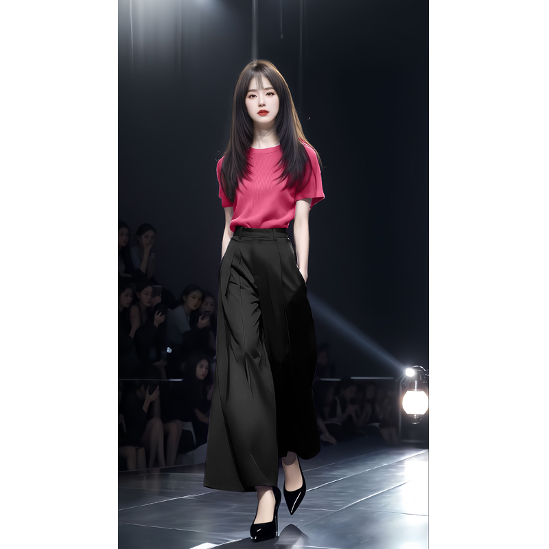 五一出游穿搭女装千金清冷感贵系洋气衣服上衣阔腿裤套装女夏季