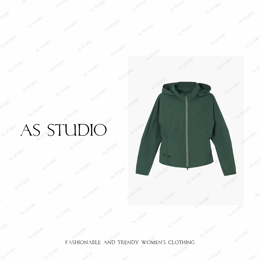 【AS轻量化】25新定制色双头拉链连帽立领修身防晒衣AS25QDWT03240