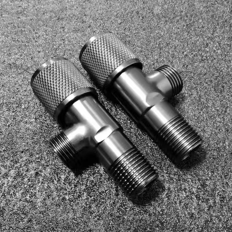 九牧王枪灰色304不锈钢家用4分通用三角阀冷热水卫生间热水器马桶