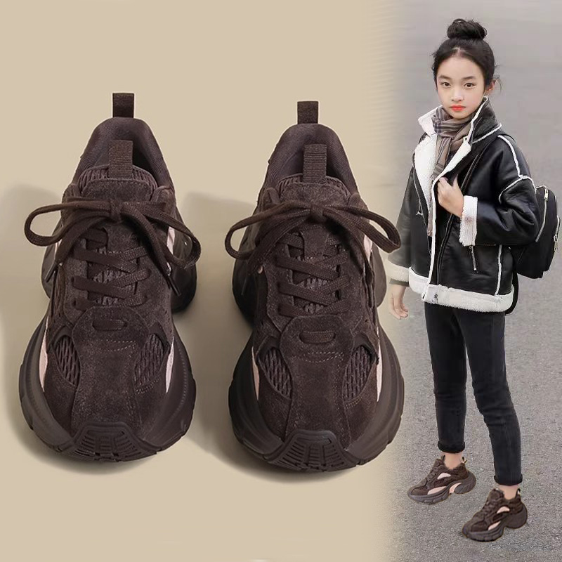 女童运动鞋2025秋冬季新款儿童老爹鞋中大童时尚百搭休闲二棉鞋