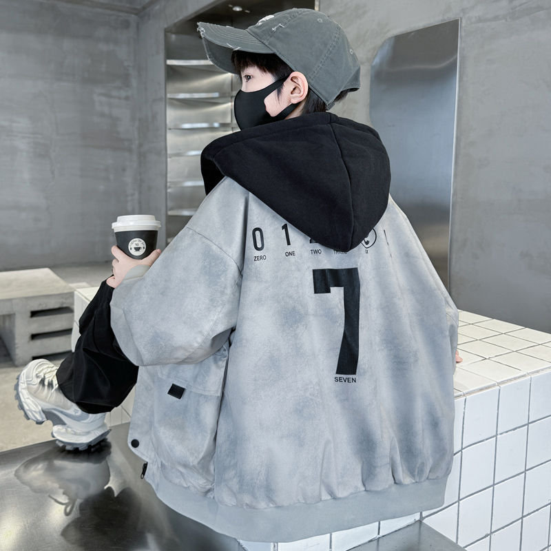 儿童装男童秋装夹克外套2025新款春秋款中大童秋季男孩帅气风衣潮