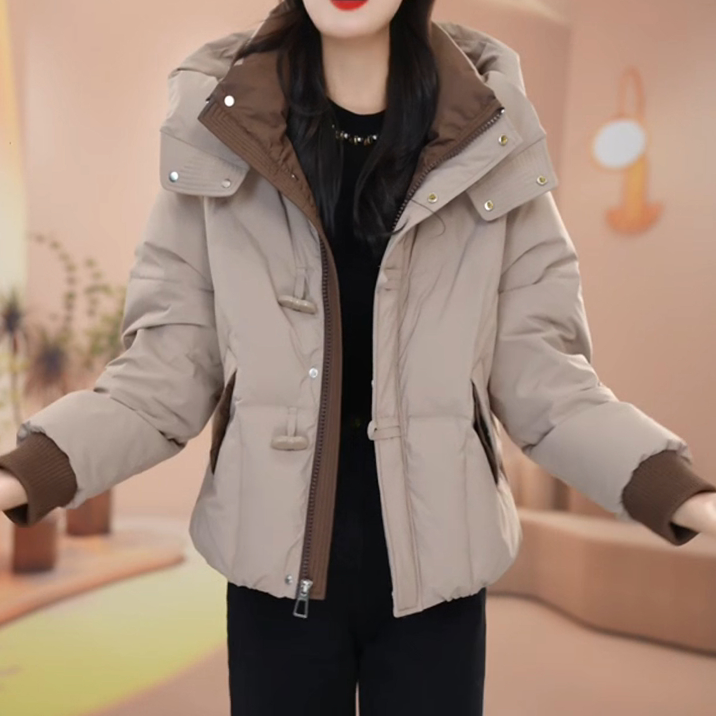 羽绒服】2025年冬季新款气质时尚显瘦加厚保暖白鸭绒羽绒服M-3XL