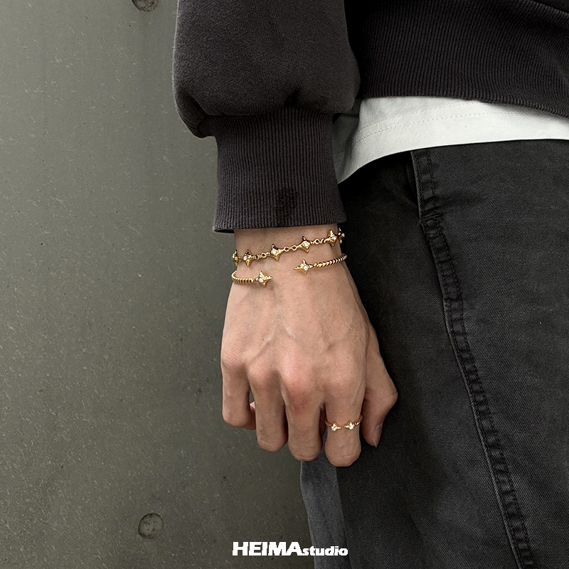 钛钢手链 原创星陨坠落系列男女钛钢街头手环嘻哈小众高级感手镯