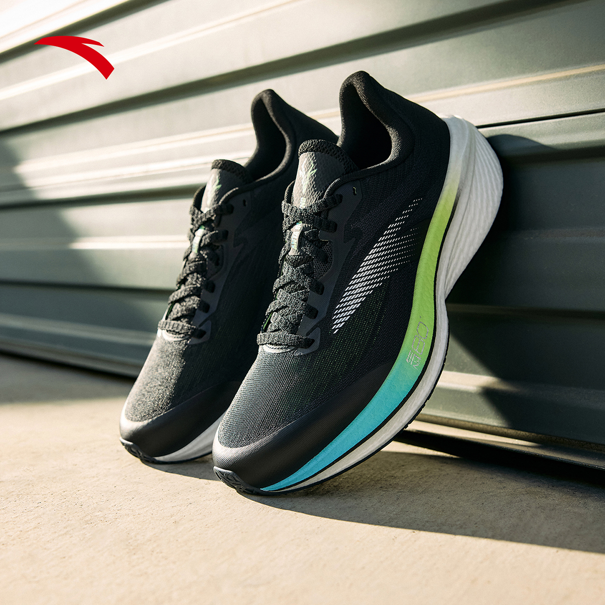 安踏二区心率80缓震回弹跑鞋男舒适轻便氮科技跑鞋透气运动鞋男子