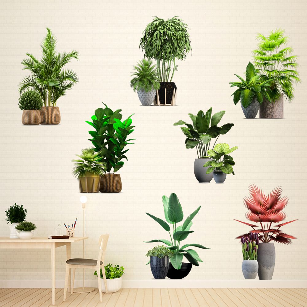 3D立体墙贴绿植KSR-28墙壁贴画卧室客厅装饰房间布置贴纸墙纸自粘