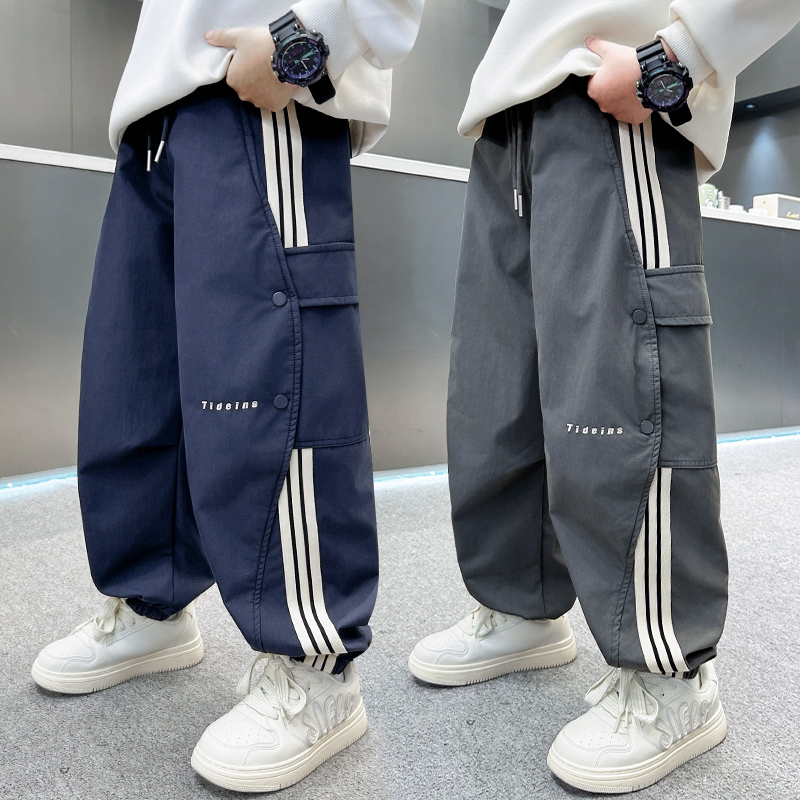 男童裤子工装ins2025中大童新款韩版长裤儿童秋季束脚裤洋气潮流