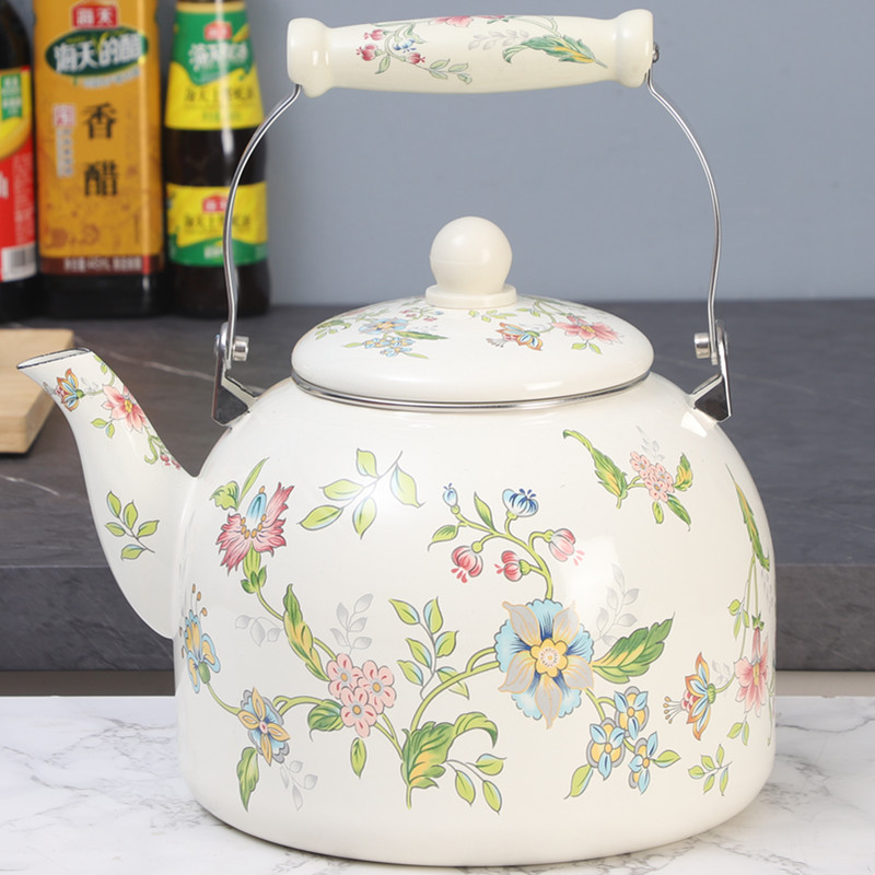 OULJ欧丽家搪瓷壶烧水壶大容量直行壶凉水壶电磁炉燃气煤气家用