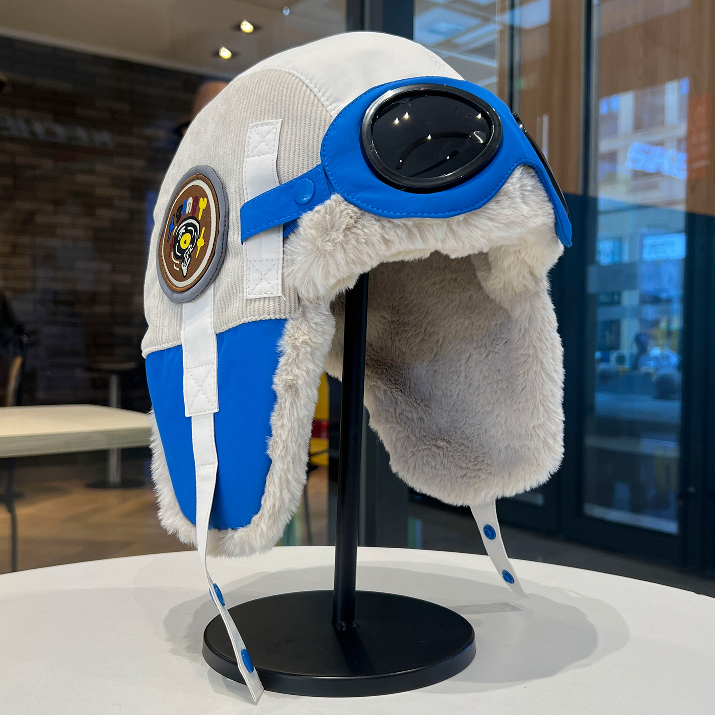 飞行员男女加绒加厚保暖雷锋帽护目镜冬天网红款帽子飞行员帽子