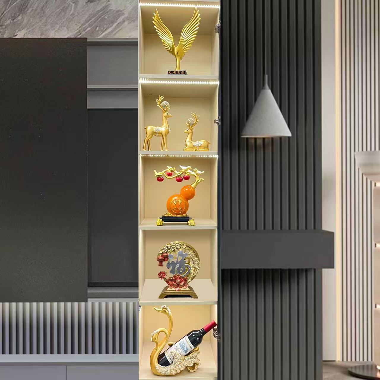 2025年中式新款家装家居酒柜套装电视柜摆件客厅乔迁装饰品送礼品