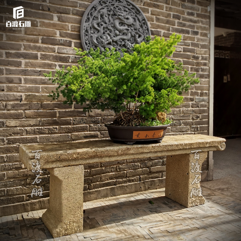 仿古花架盆景老式石凳复古家用雕刻