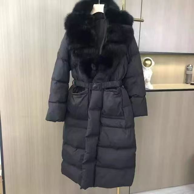 【狐狸毛领】设计感收腰羽绒服女冬季新款韩版90白鹅绒外套25805