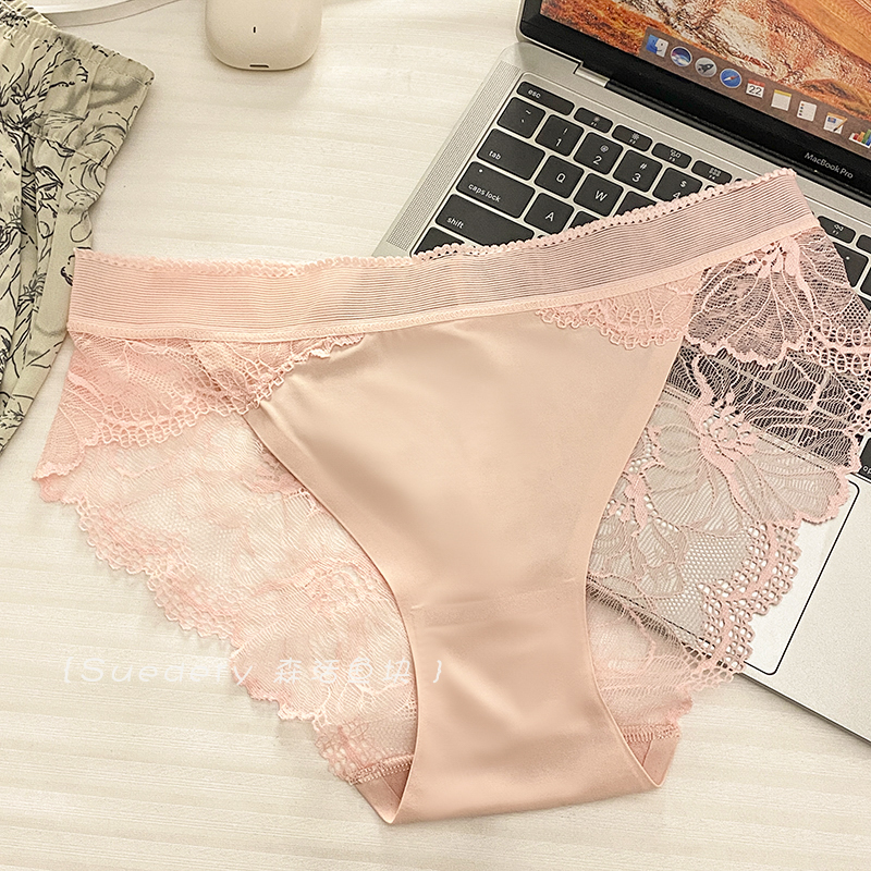不负期待~新款冰丝无痕性感网纱透气纯欲内裤女亲肤