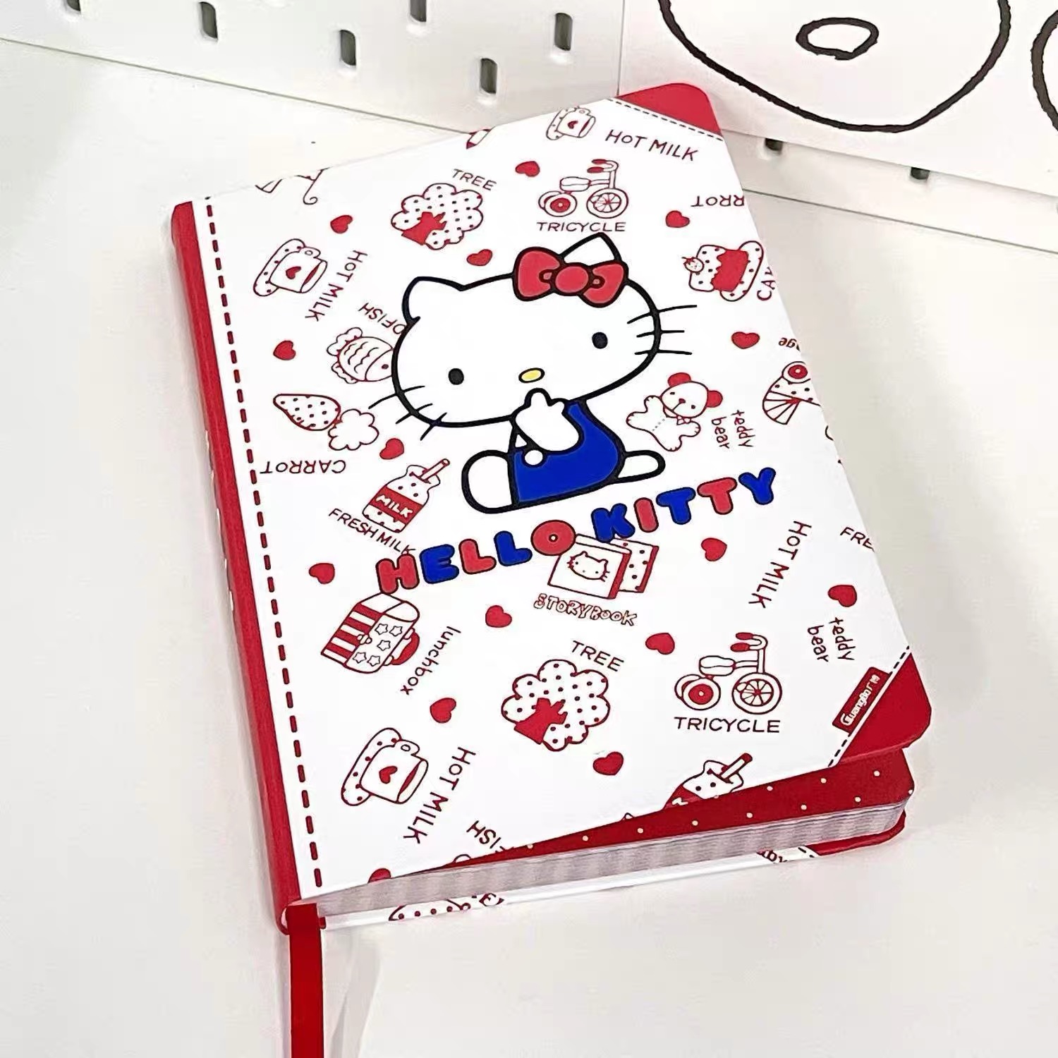 hellokitty可爱本子高颜值手账本硬壳本子彩页kt猫记事本手账本子