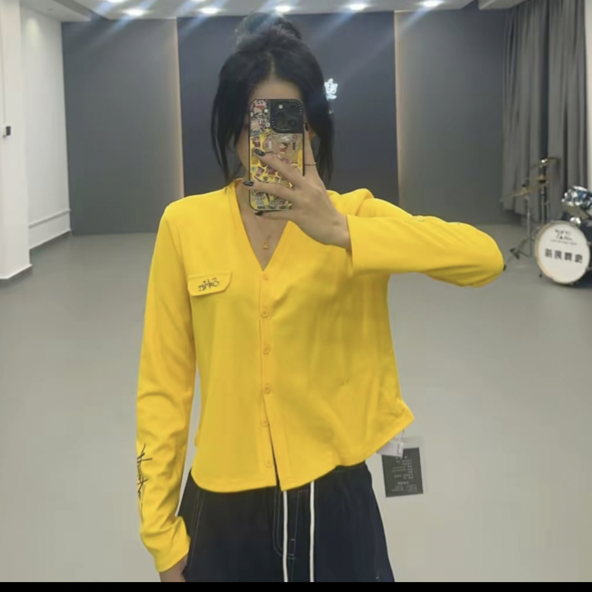 NH新品格力棉宽松扣子开衫9597