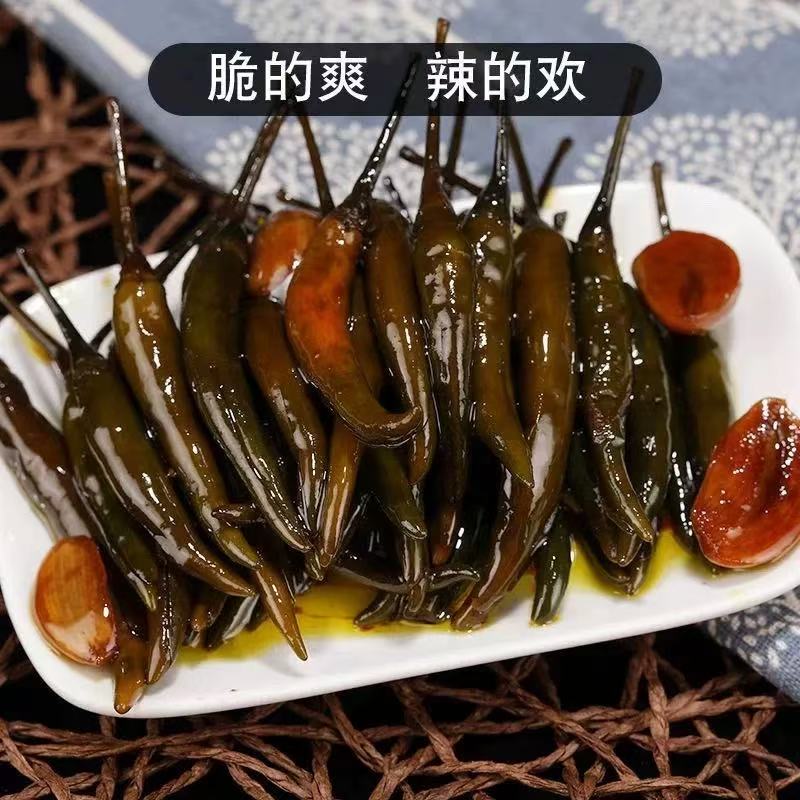 苏北宿迁纯手工酱渍泡椒朝天椒香辣脆爽泡小米辣速食咸菜开胃小菜