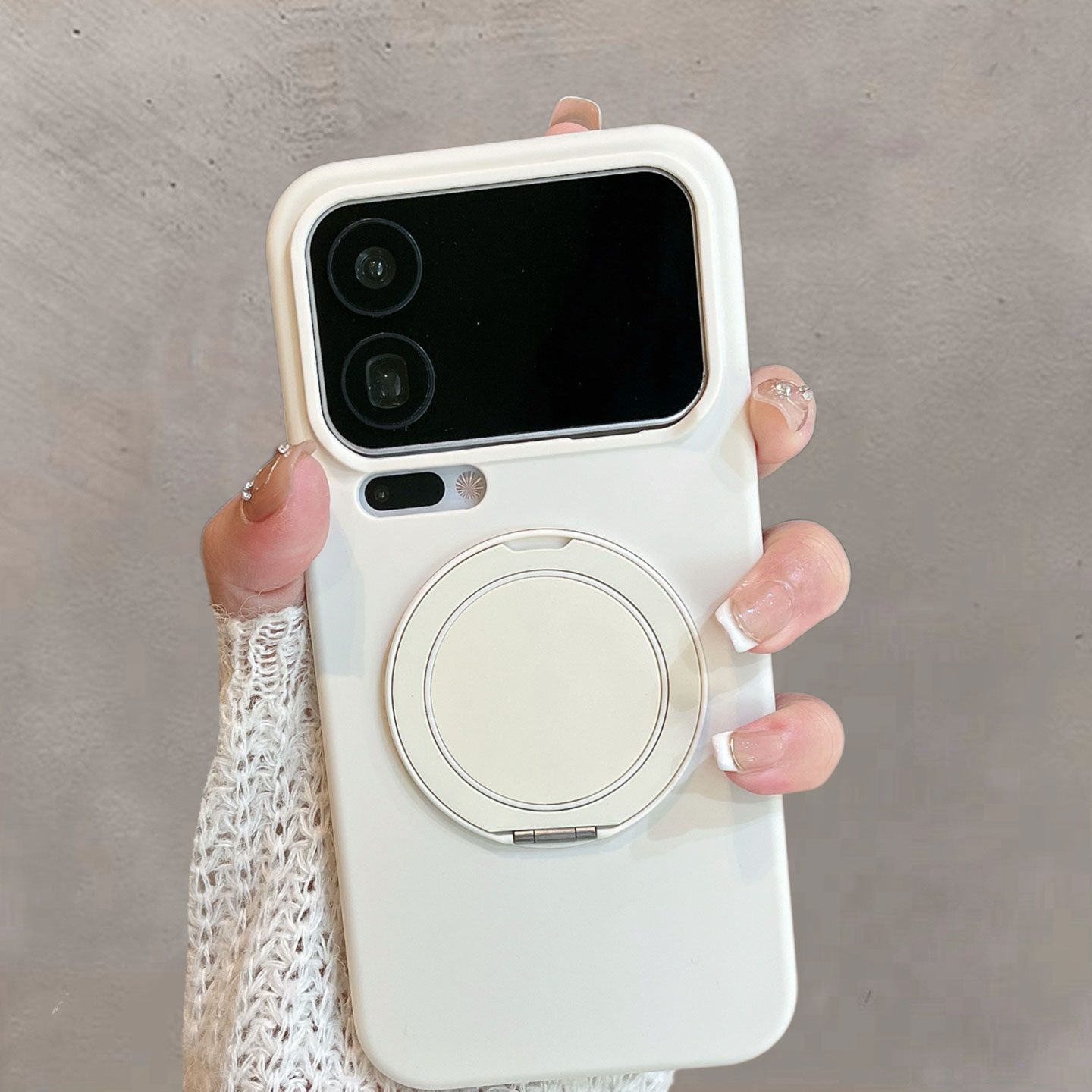 适用于小米17pro手机壳17promax液态硬壳带支架防摔磁吸充电纯色