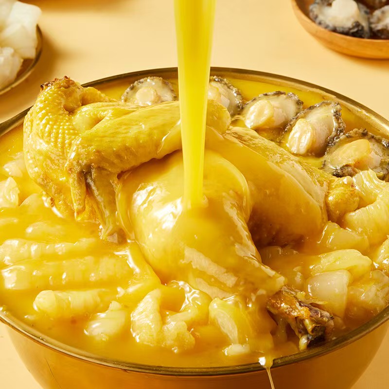 【海鲜金汤鲍鱼花胶鸡★二丫年货礼盒】加热即食鲍鱼花胶鸡肉金汤