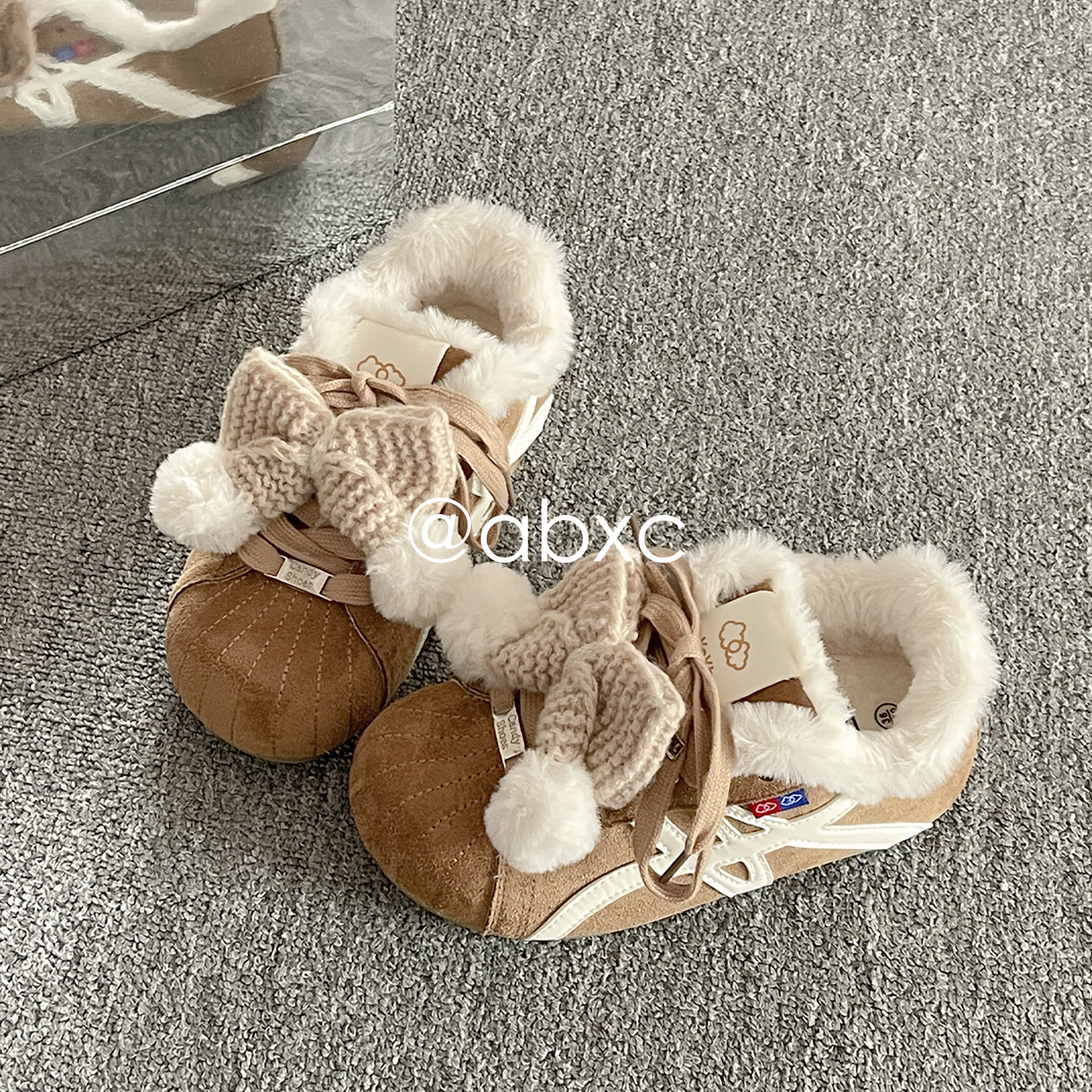 复古德训鞋子女款爆款2025新款二棉鞋女冬季保暖加绒加厚底小白鞋