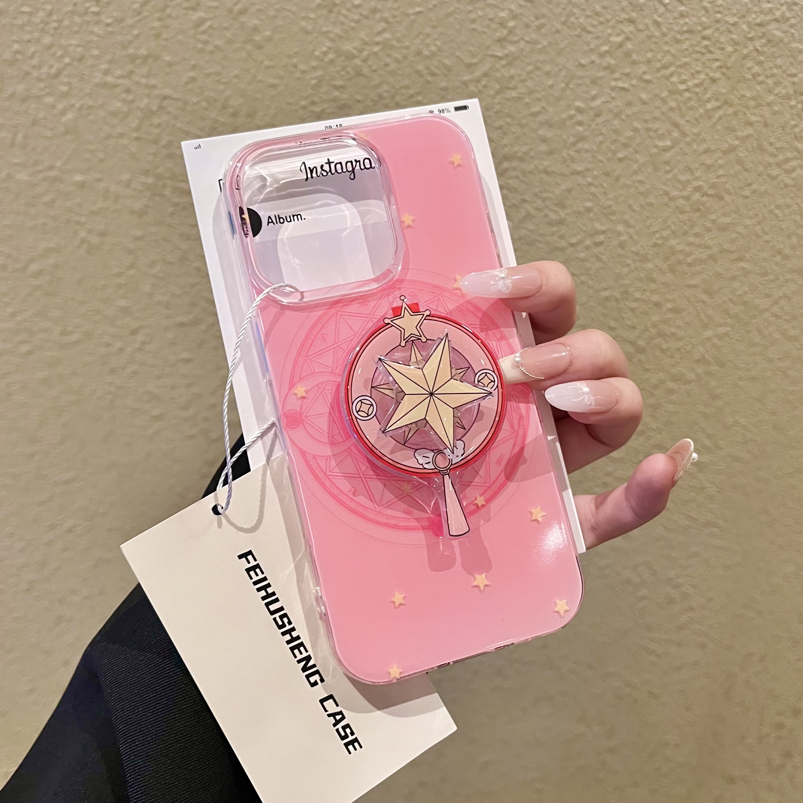 创意可爱星星变身器适用苹果16手机壳iphone15华为oppo小米vivo套