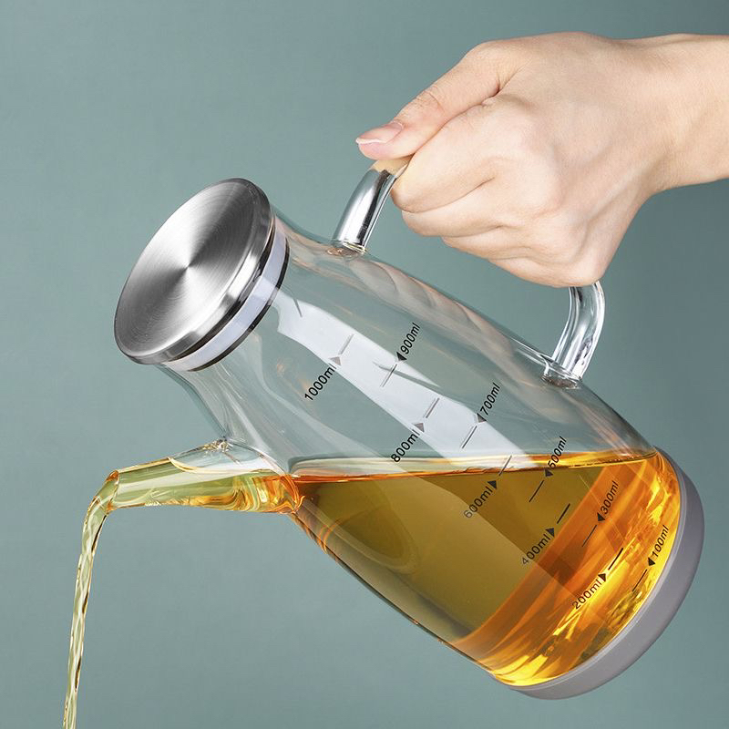 装油透明色玻璃时尚简约油壶挂油防漏油时尚简约款家用
