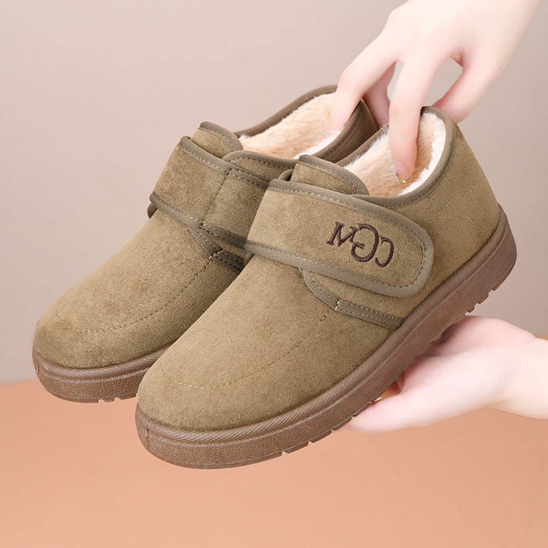 2025新款秋冬女鞋子厚底勃肯雪地靴女加绒毛毛乐福鞋外穿保暖棉鞋