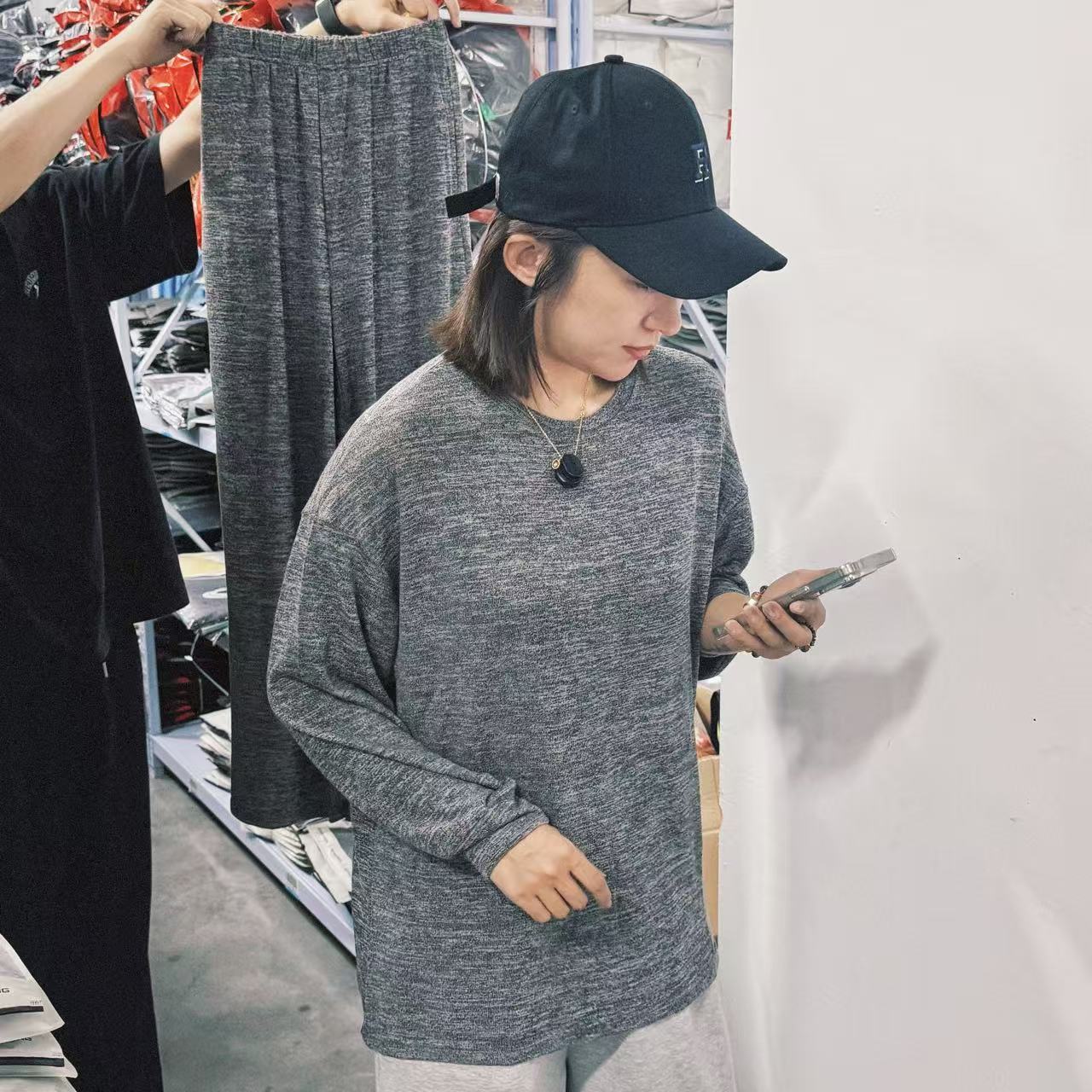 家居服套装成人时尚简约纯色舒适秋季 CT-XR013